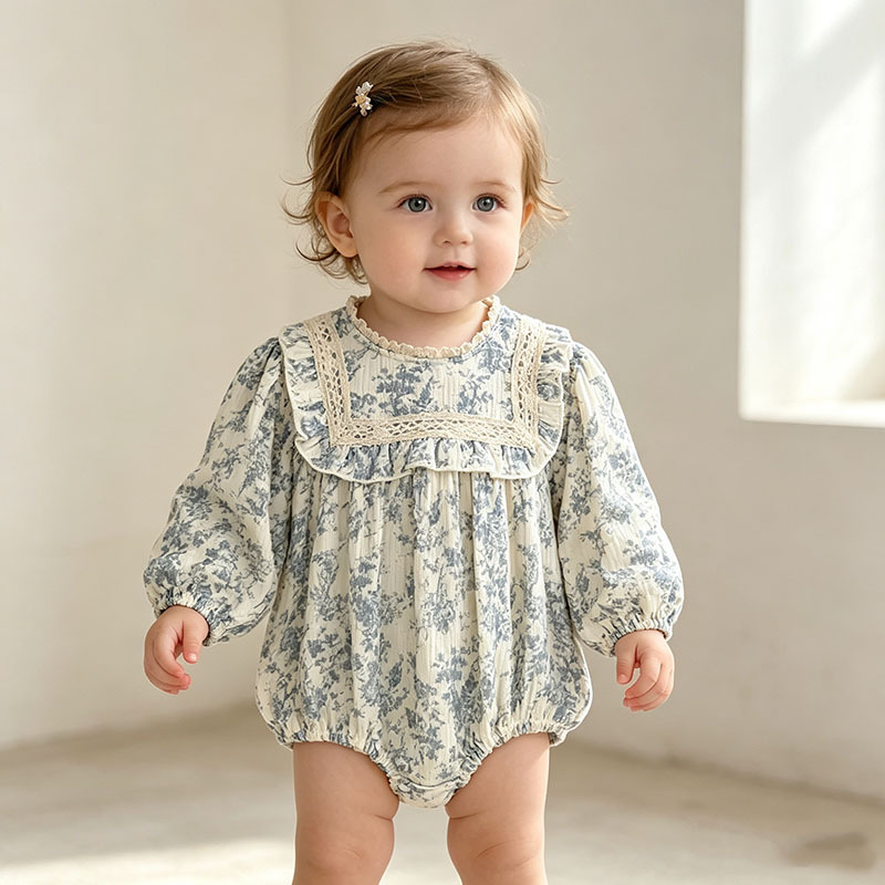 Newborn Baby Girl Romper Floral - Baju Romper Bayi Perempuan Bermotif Bunga,