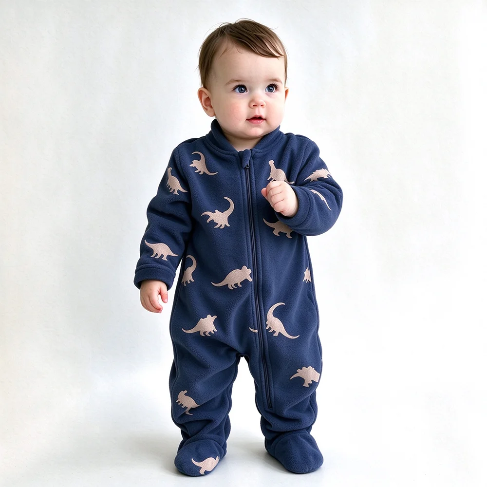 Baju bayi berbahan fleece yang - Cotton Baby Onesies Zipper ulasan dan harga