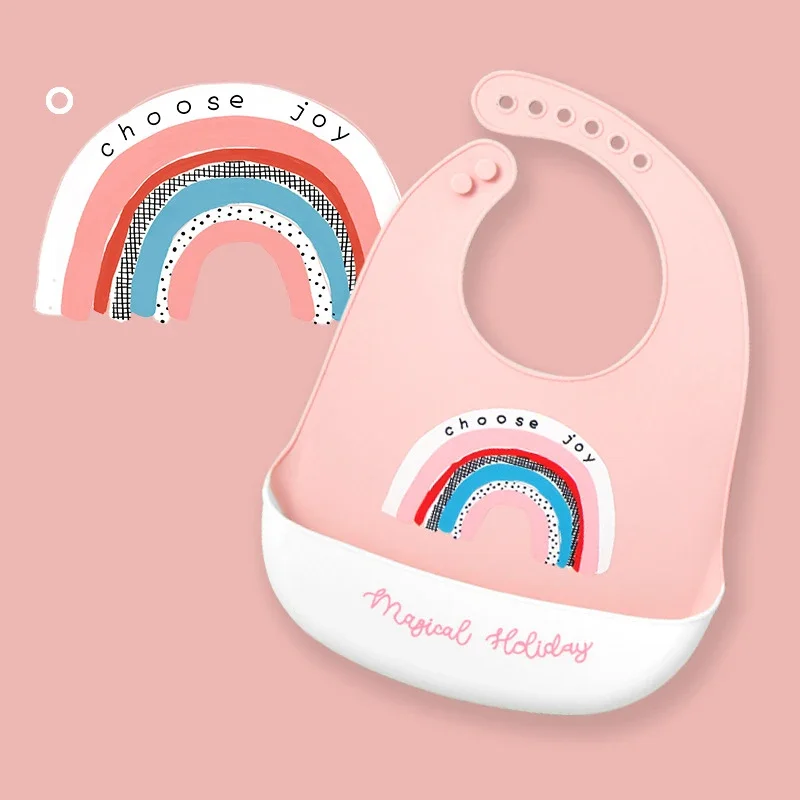 Celemek Bayi Anti Air, Perleng - Waterproof Baby Bibs Silicone ulasan dan harga